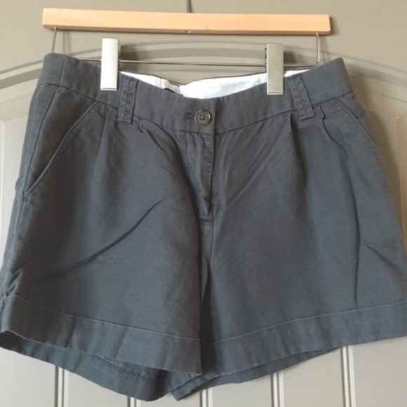 J. Crew Factory Gray Cotton/Linen Mix 4” Inseam Size 4 Chino Shorts - Picture 3 of 4